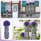 4 Pack Violet Hanging Flowers Artificial Decor Outdoor(Purple)